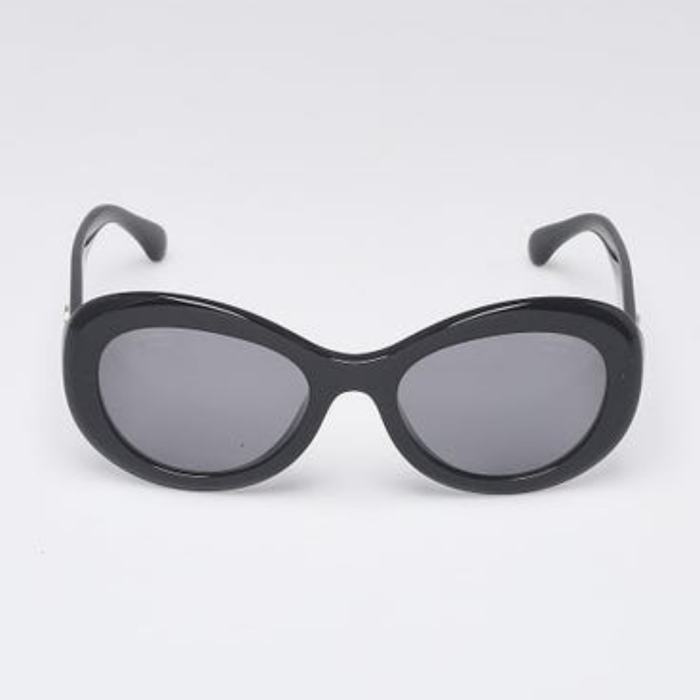 Brand New! Chanel CC Black 5469-B CC Oval Sunglasses SUNNIES POLARIZED - Picture 10 of 16